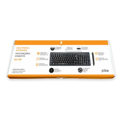 Клавиатура Piko KB-108 USB Black (1283126467103) | Зображення 3
