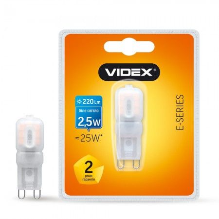LED лампа VIDEX G9e 2.5W G9 4100K 220V | Зображення 1