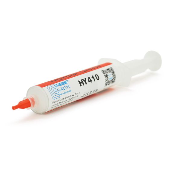 Паста термопровідна HY-410 30g, шприц, White, >1, 42W/m-K, <0.262°C-in²/W