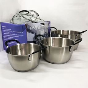 Набор кастрюль хорошего качевства 6 предметов LB-1891, Комплект металлических кастрюль TX-53