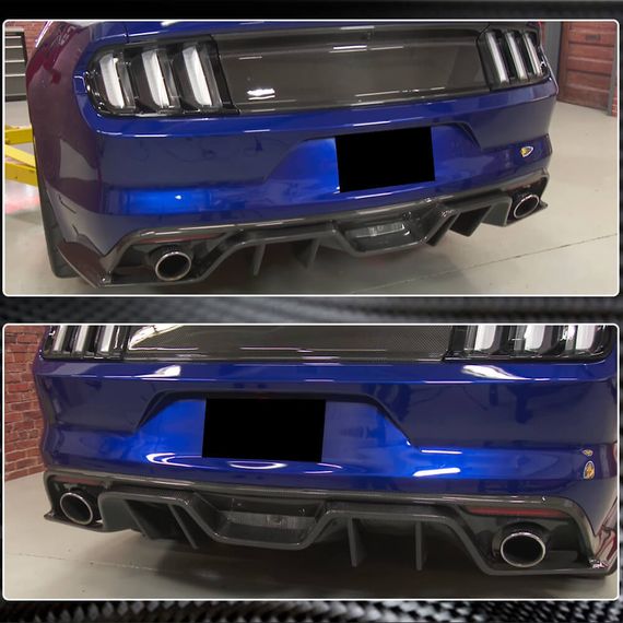 Дифузор заднього бампера V2 (2015-2017, Карбон) для Ford Mustang рр | Зображення 3