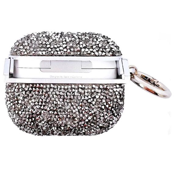 TPU чехол Bling World Rock Diamond для наушников AirPods 3 Серебряный | Зображення 2