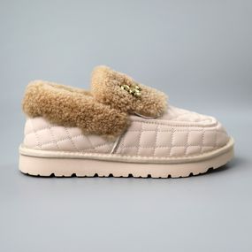 Угги жіночі шкіряні хутро 591120 Молочні  37 38 40 41