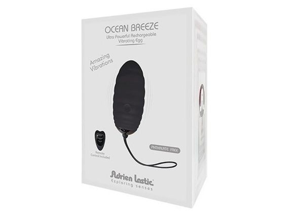 Виброяйцо Adrien Lastic Ocean Breeze 2.0 с пультом управления, черное sexstyle | Зображення 1