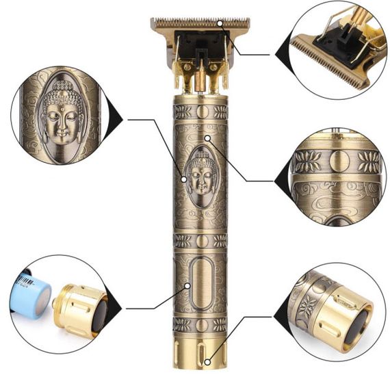 Машинка для стрижки волосся професійна триммер для бороди окантувальна машинка Shuke 3W SK-8017 | Зображення 7