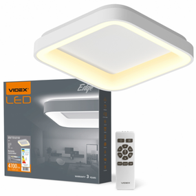 LED Світильник накладний 72W 2700-6000К 4700Lm 220V квадратний білий VLE-ESC-72W Videx