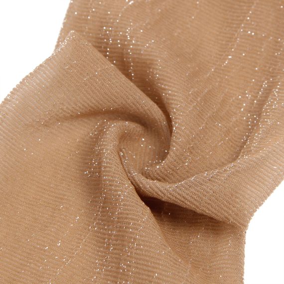 Чулки с люрексом Star Night Lase Pearlescent на силиконовой ленте, бежевые, XS-M sexstyle | Зображення 5