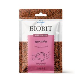 Корм Природа Біовіт Цихліди для цихлід та яскраво-забарвлених риб гранульований 25 г