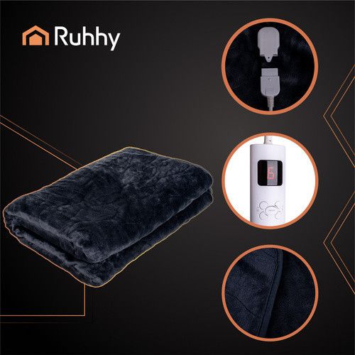 Електроковдра з підігрівом RUHHY 180×130 см, 6 режимів, чорна | Зображення 5