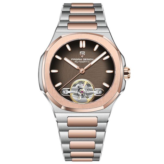 Чоловічий годинник Pagani Design PD-YS025 Silver-Gold-Brown