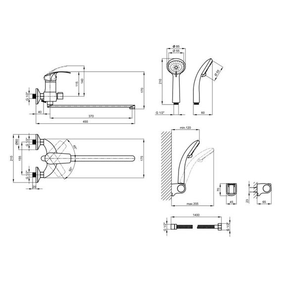 Змішувач для ванни Lidz (CRM) Mars 81 005-1 New | Зображення 1