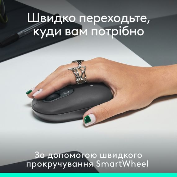 Мишка Logitech POP Mouse With Emoji Bluetooth Graphite (910-007412) | Зображення 2