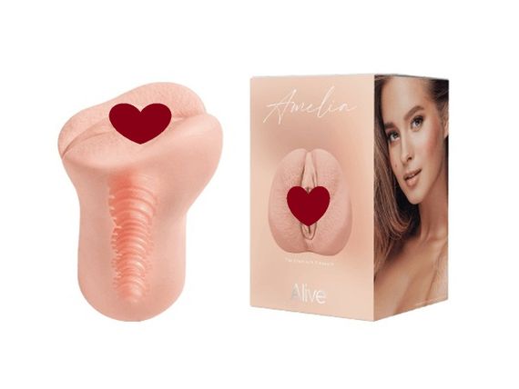 Мастурбатор вагіна Alive Amelia реалістичний, бежевий, S sexstyle