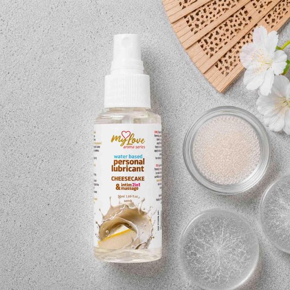 2в1 лубрикант та масажний гель - MyLove Aroma Series Intim&Massage Cheesecake, 50 мл Sex Aura | Зображення 2