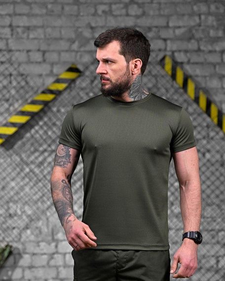 Тактична футболка з відведенням поту Posadka олива ДЛ7237 | Зображення 1