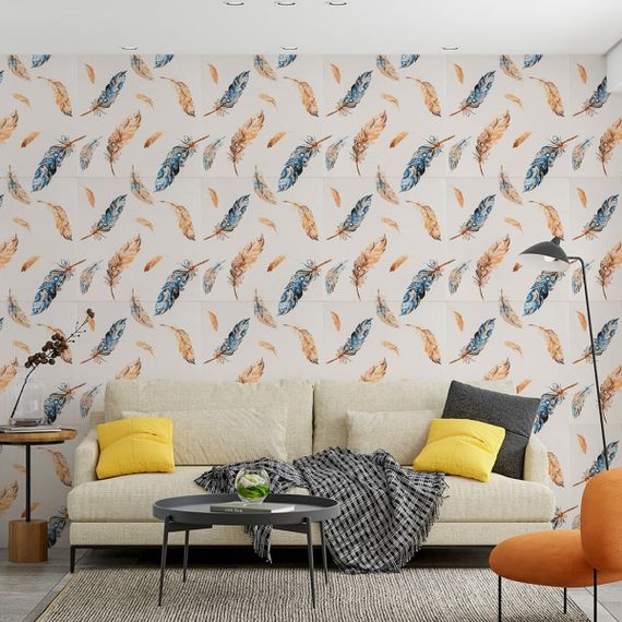 Панель стінова 3D 700х770х4мм пір'я різнобарвне (D) Sticker Wall SW-00002001 | Зображення 4