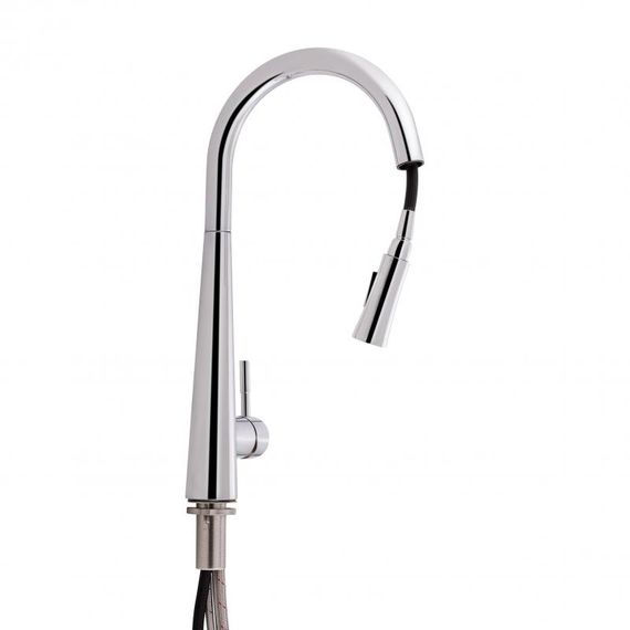 Змішувач для кухні Qtap Evicka 9135103UC з висувним виливом | Зображення 5