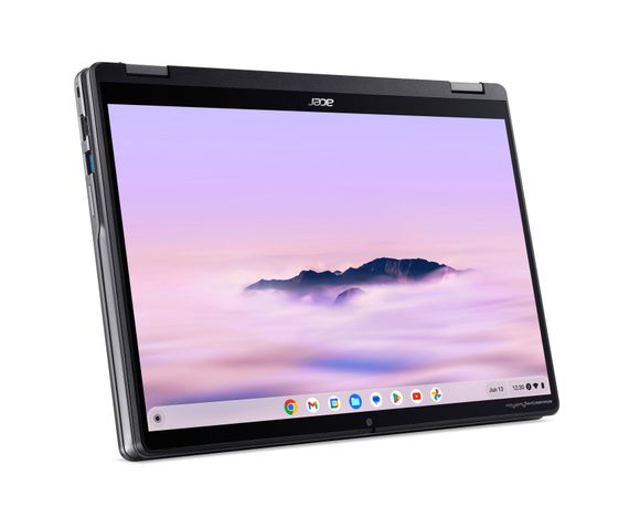 Ноутбук Acer Chromebook Plus Spin 514 CP514-4HN 14' WUXGA IPS Touch, Intel 3-100U, 8GB, F256GB, UMA, ChromeOS, сірий (NX.KYQEU.001) | Зображення 4