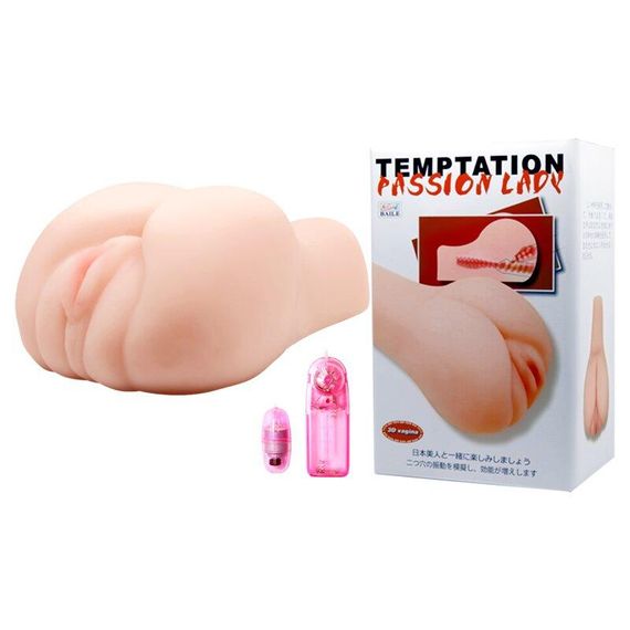 Мастурбатор Вагіна і анус з вібрацією TAMPTATION Passion Lady, BM - 009041 Sex Aura | Зображення 1