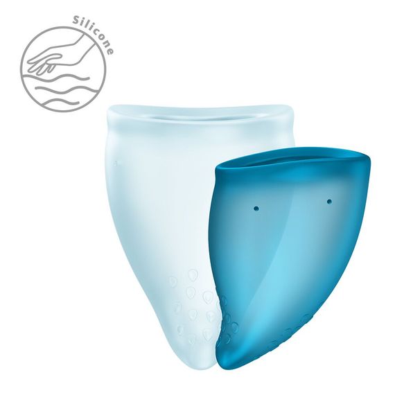 Набір менструальних чаш Fun Factory FUN CUP EXPLORE KIT, 2 шт, Multicolored Turquoise, об’єми 20 та 30 мл, Бірюзовий | Зображення 3