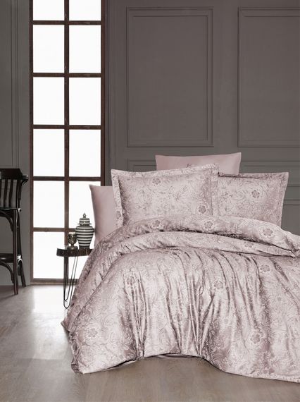Постільна білизна First Choice Cotton Satin 160x220 см семейный Advina Powder