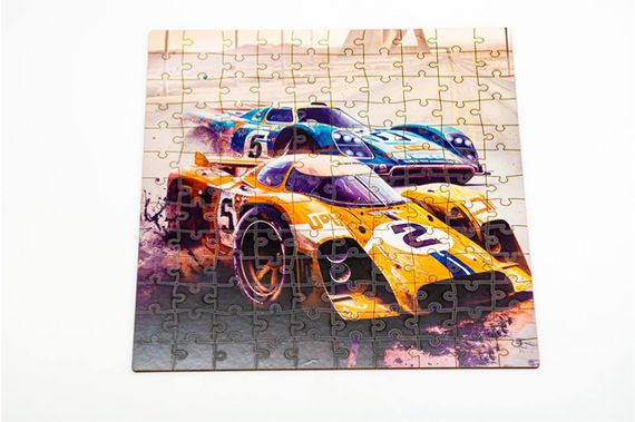 Пазл "Машинки" дерев'яний, 130 елем. Розмір пазла 295x295 мм PuzzleOK | Зображення 1
