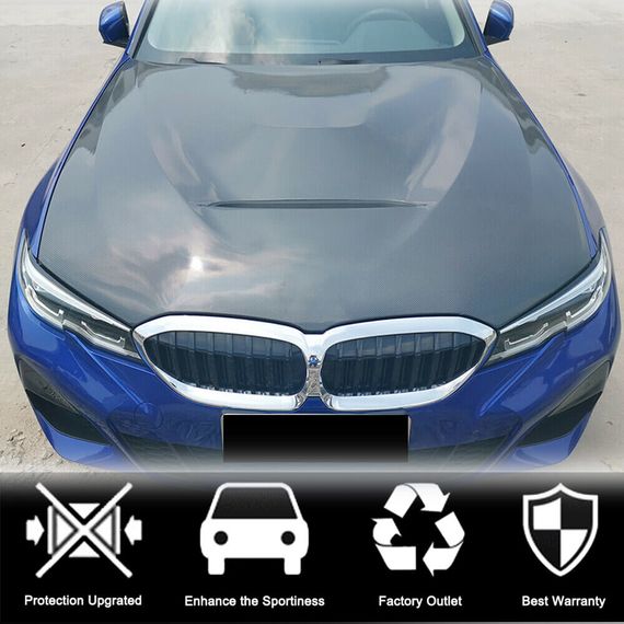 Капот (2018-2022, Карбон) для BMW 3 серия G20/21 2018- гг | Зображення 1