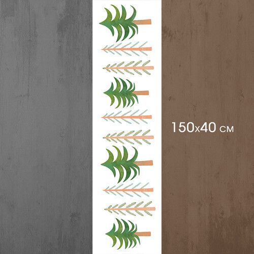 Доріжка на стіл Незвичайні ялинки 150x40 см (DR__23NG034) | Зображення 1