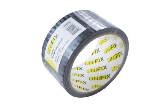Лента клейкая армированная черная 50мм*10м UNIFIX | Зображення 2