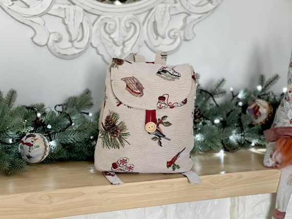 Рюкзак для дітей гобеленовий EDEN1158 Limaso, 25x37x6, Новорічний, Без люрексу, 75% поліестер, 22% бавовна, 3% акрил, Гобелен | Зображення 8