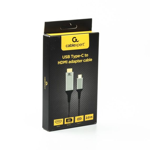 Кабель Cablexpert A-CM-HDMIM8K-2M, USB-C на HDMI, 2м | Зображення 1