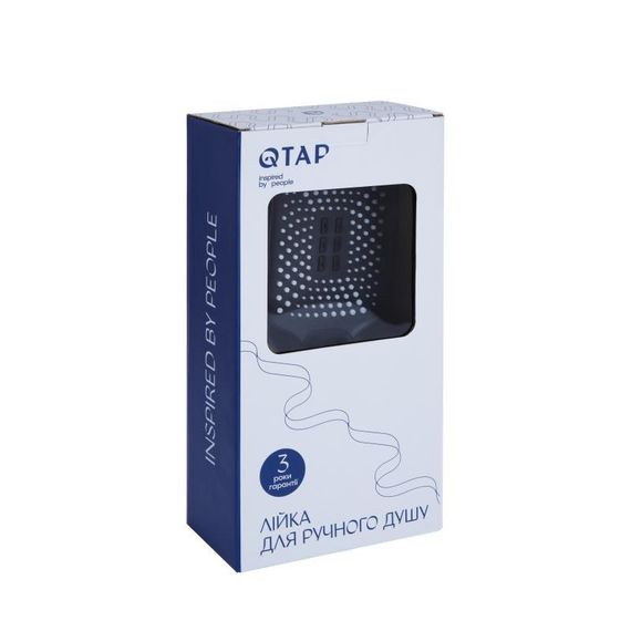 Лійка для ручного душу Qtap Rucni 140x110 мм прямокутна QTRUC125BLM45955 Black Matt | Зображення 3
