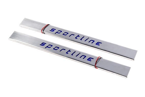 Накладки на дверные пороги LED короткие (2 шт, нерж.) для Mercedes E-сlass W124 1984-1997 гг | Зображення 1