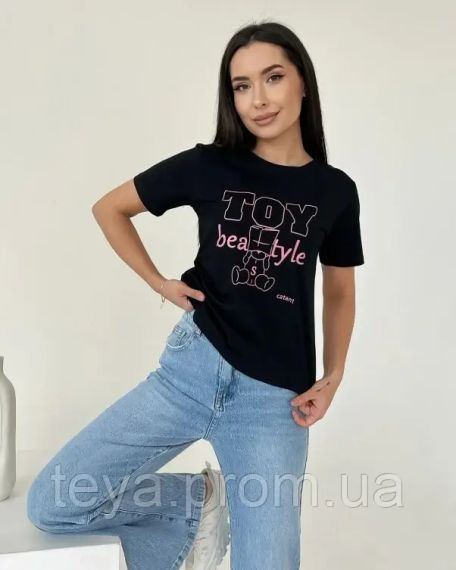 Футболка для жінок колір чорний FI_007221