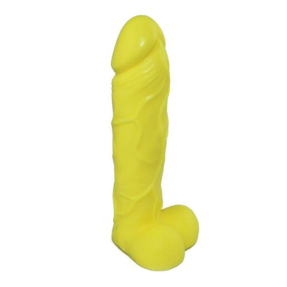 Крафтове мило-член із присоскою Чистий Кайф Yellow size L, натуральне Sex Aura | Зображення 1
