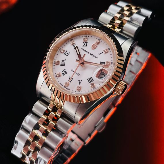 Жіночий годинник Pagani Design PD-1794L Silver-Rose Gold-White | Зображення 2