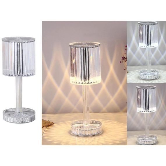 Декоративный LED светильник Crystal light, с пультом ДУ / Настольная аккумуляторная лампа | Зображення 2