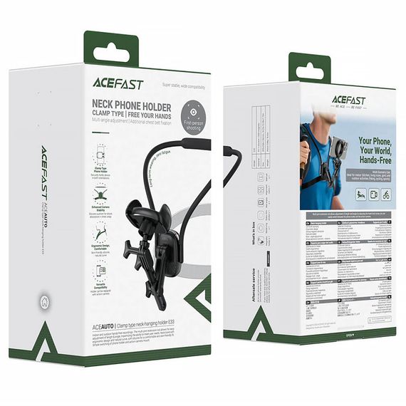 Магнитный держатель для телефона Acefast E33 neck-hanging Black | Зображення 4