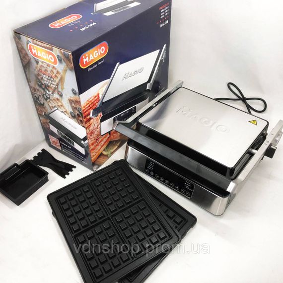 Сендвичница для горячих бутербродов Magio, Контактный гриль для шашлыков Гриль мяса с прижимом NY-79 | Зображення 3