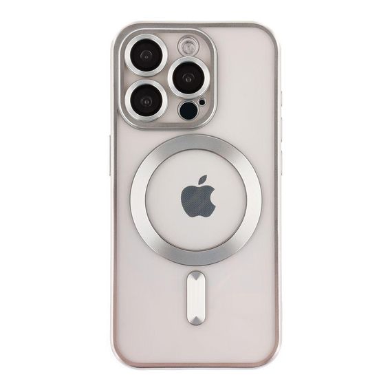 Чехол TPU Metallic Chrome з повним захистом камери with Magsafe для Iphone 13 Pro Цвет Titan | Зображення 6