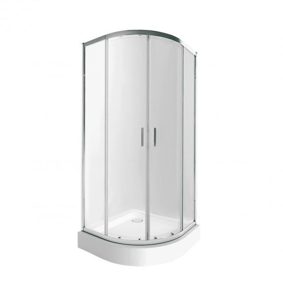 Набір Qtap душова кабіна Taurus CRM1011AC6 Clear + піддон Robin 301112 із сифоном