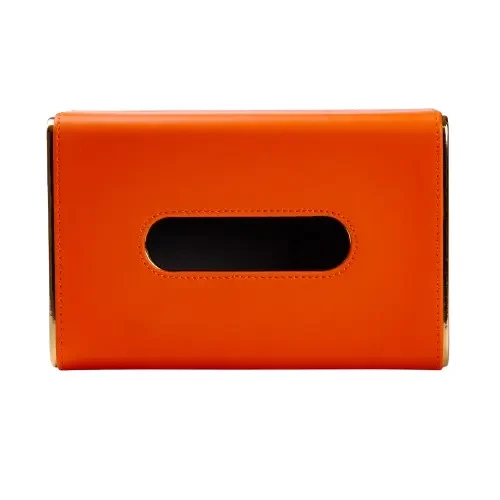 Серветниця з еко шкіри 21х13.5х9.5 см для серветок на стіл Помаранчевий HP-3-208O | Зображення 3