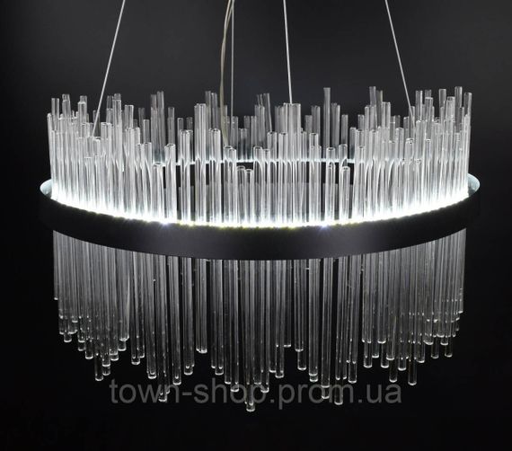 Люстра потолочная LED J881-600-bk Черный 50-180х60х60 см. | Зображення 7