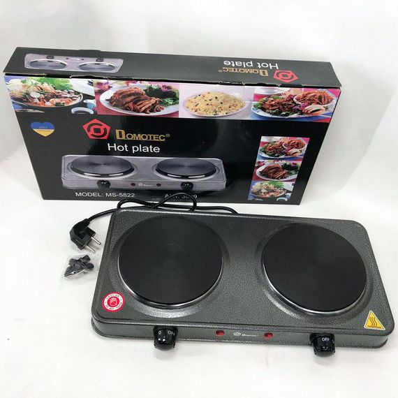 Бытовая электроплитка Domotec MS-5822 / Переносная настольная электроплита / Мощная CB-154 настольная