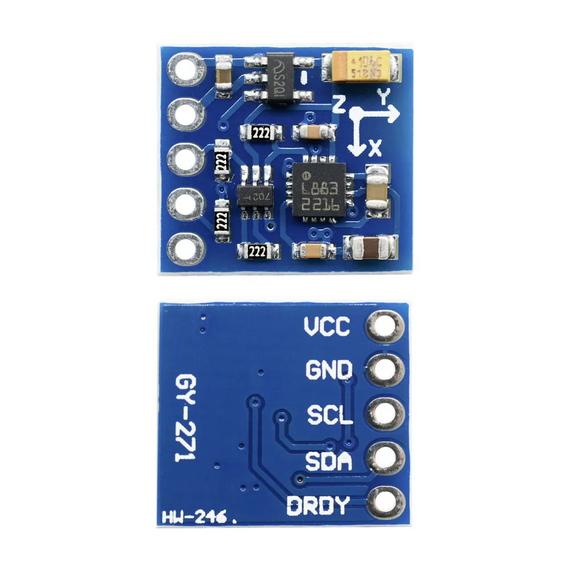 Триосний модуль з датчиком магнитометра GY-271 HMC5883L 3 - 5В | Зображення 2