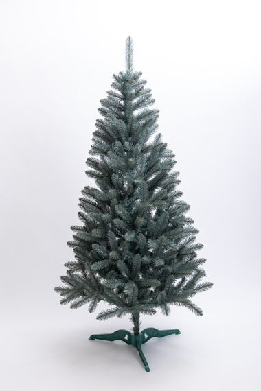 Штучна ялинка «Різдвяна ніч» 1 м блакитна – пухнаста ялинка з ПВХ, гіпоалергенна, на підставці | Зображення 7