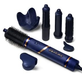 Фен-стайлер VGR V-477 с ионизацией, темно-синий, 7в1, 1400 Вт