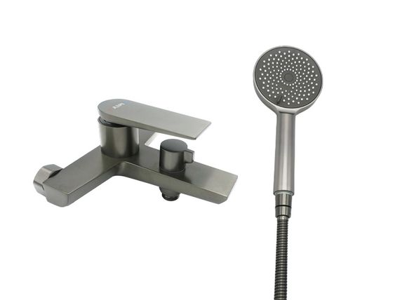 Змішувач для ванни латунь AIM темно-сірий DG08930 (gun grey)