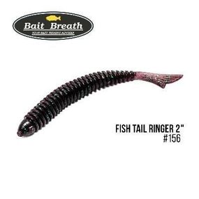 Силіконова приманка, Їстівний силікон Bait Breath U30 Fish Tail Ringer 2" (10 шт.) (156 Junebug/Green)