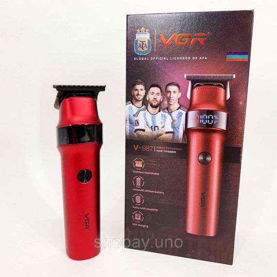 Машинка для стрижки волосся VGR V-987 RED, Бритва триммер для чоловіків | Зображення 9